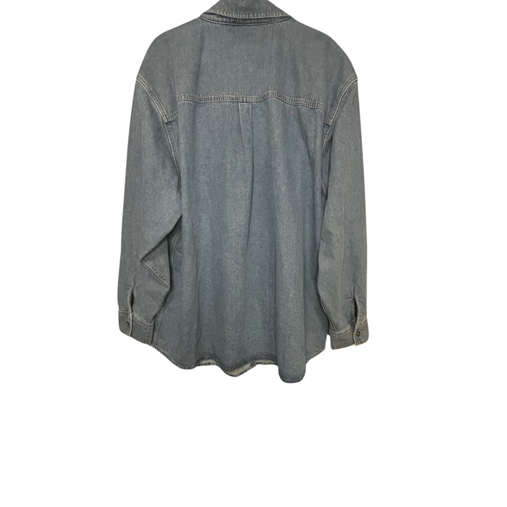 ASOS Oversized Curve Mid Wash Denim Shirt/Jacket size 16 NWOT - Picture 3 of 7